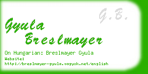 gyula breslmayer business card